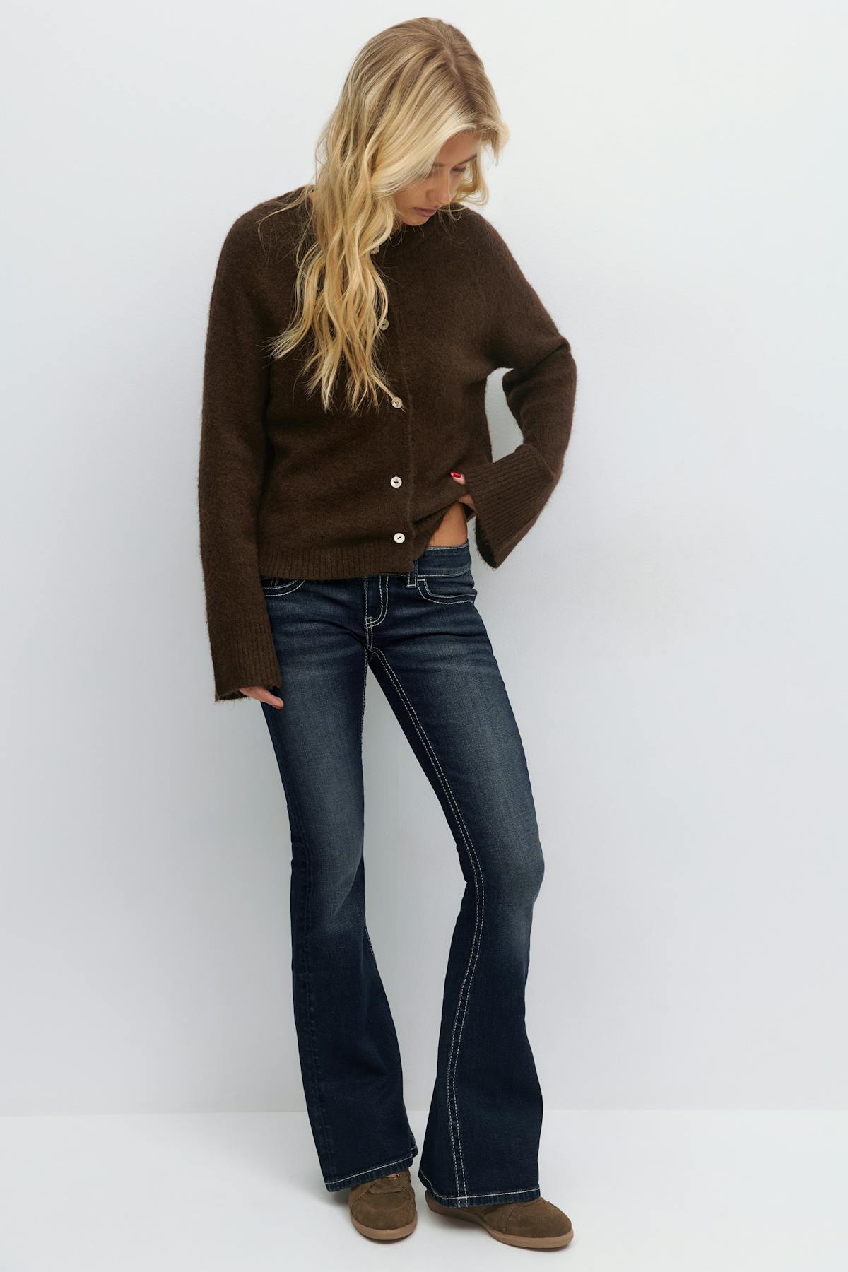 Embroidery jeans - Bleu foncé