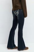 Embroidery jeans - Bleu foncé