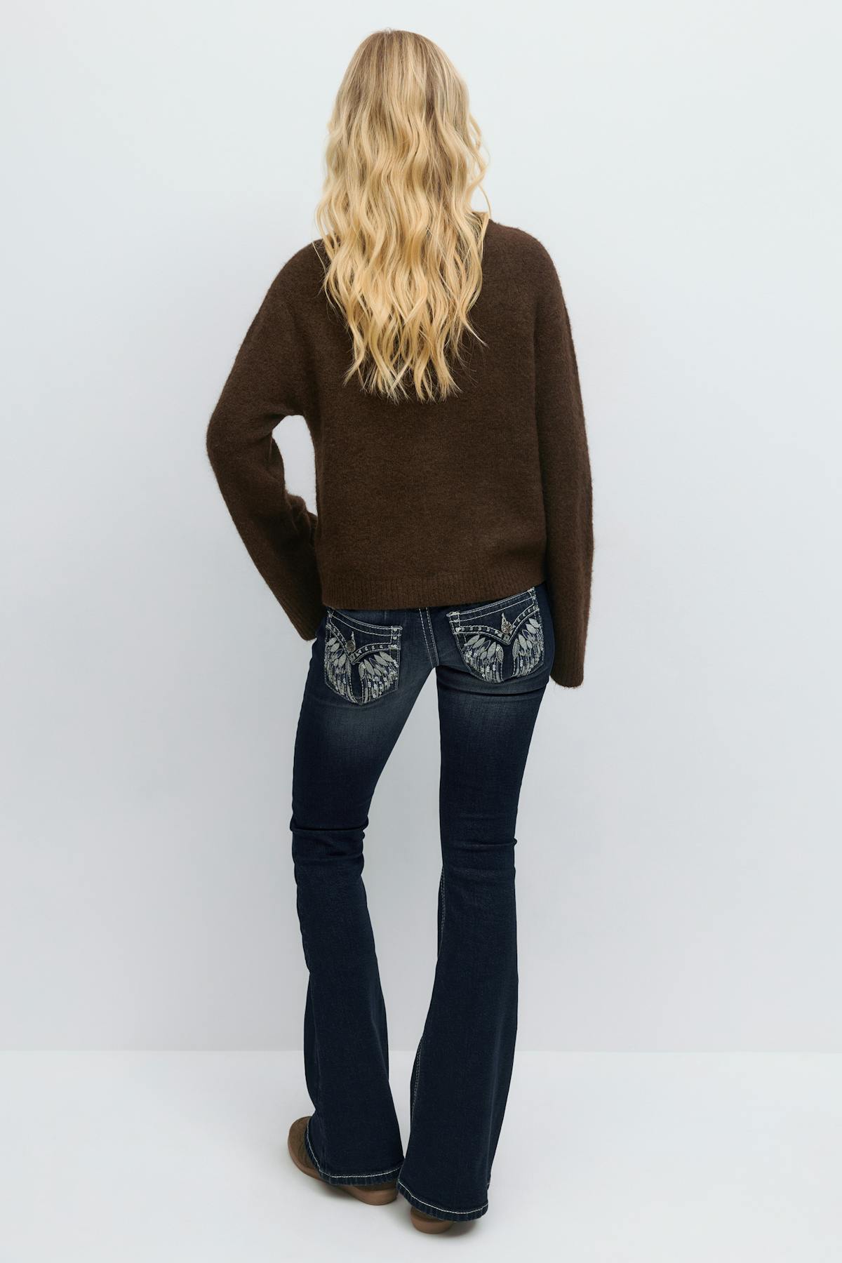 Embroidery jeans - Bleu foncé