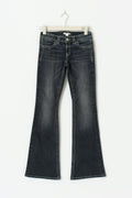 Y sparkle low flare jeans tall - Dk blue tint