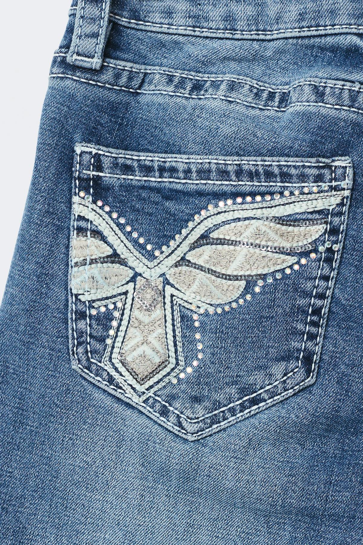 Y sparkle low flare jeans tall - Lt vintage blue