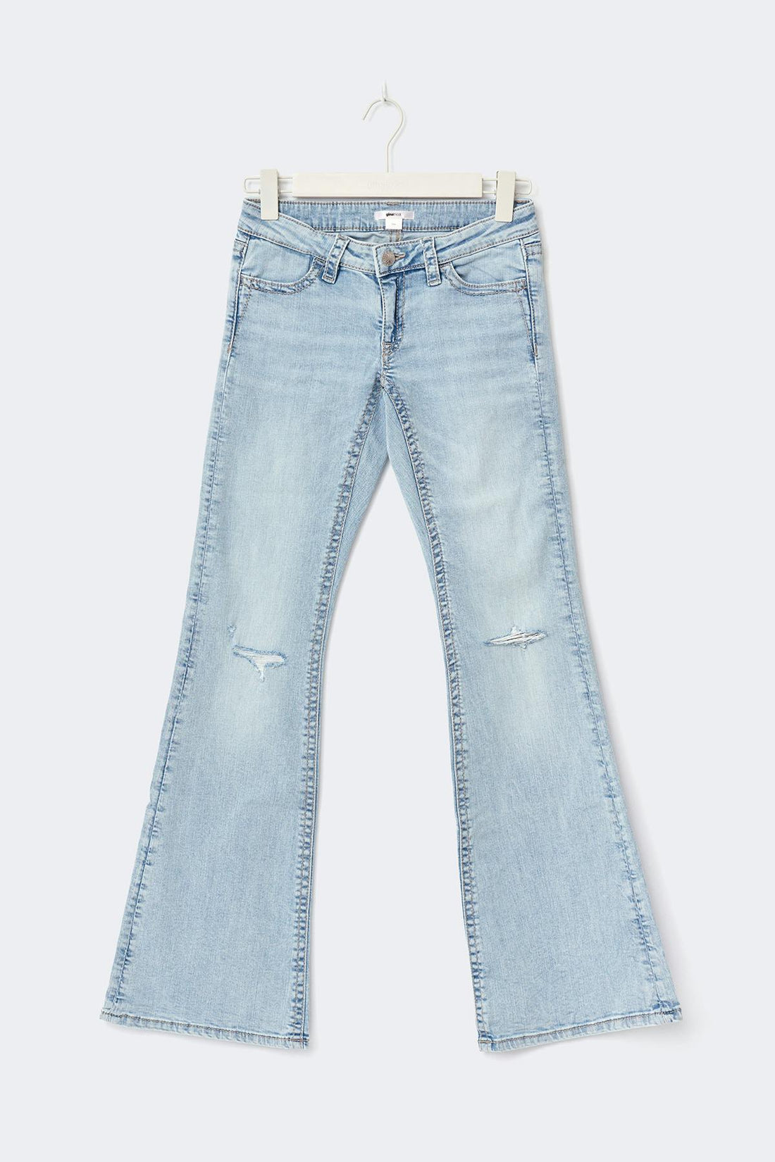 Y sparkle low flare jeans tall - Lt vintage blue