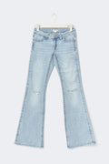 Y sparkle low flare jeans tall - Lt vintage blue