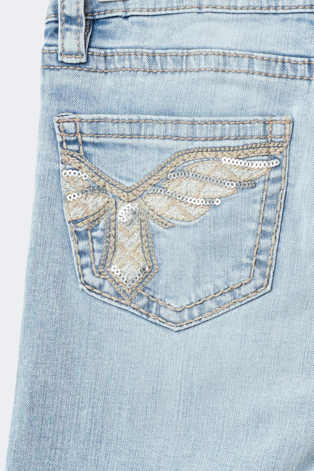 Y sparkle low flare jeans tall - Lt vintage blue