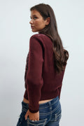14+ rib puffer jacket - Bordeaux