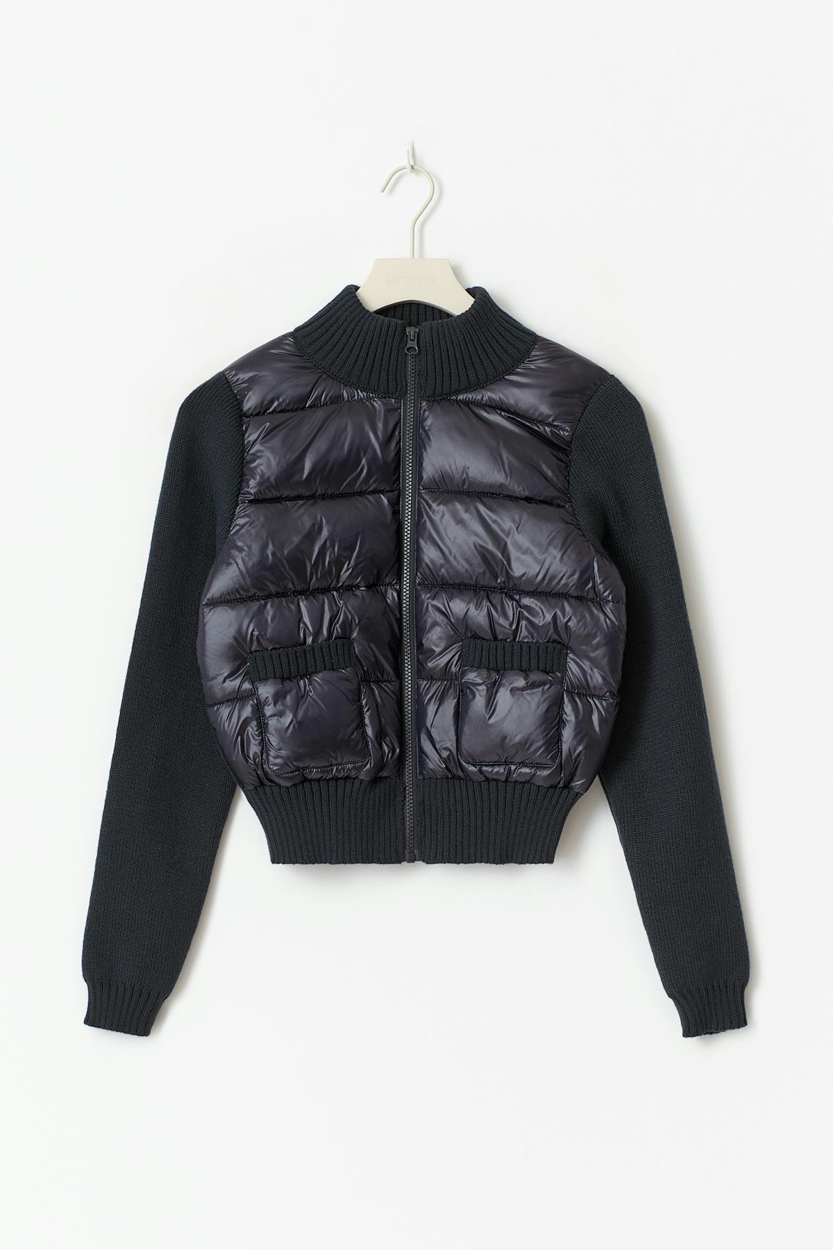 14+ rib puffer jacket - Bleu marine