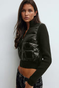 14+ rib puffer jacket - Noir