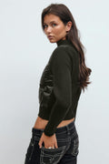 14+ rib puffer jacket - Noir