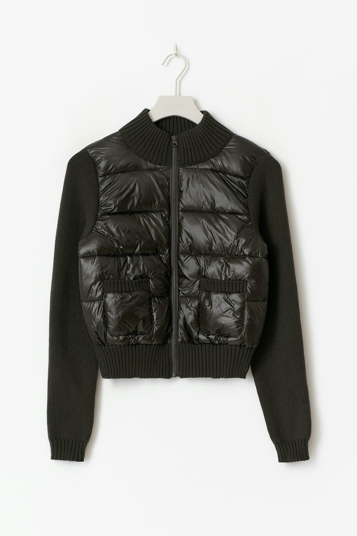 14+ rib puffer jacket - Noir