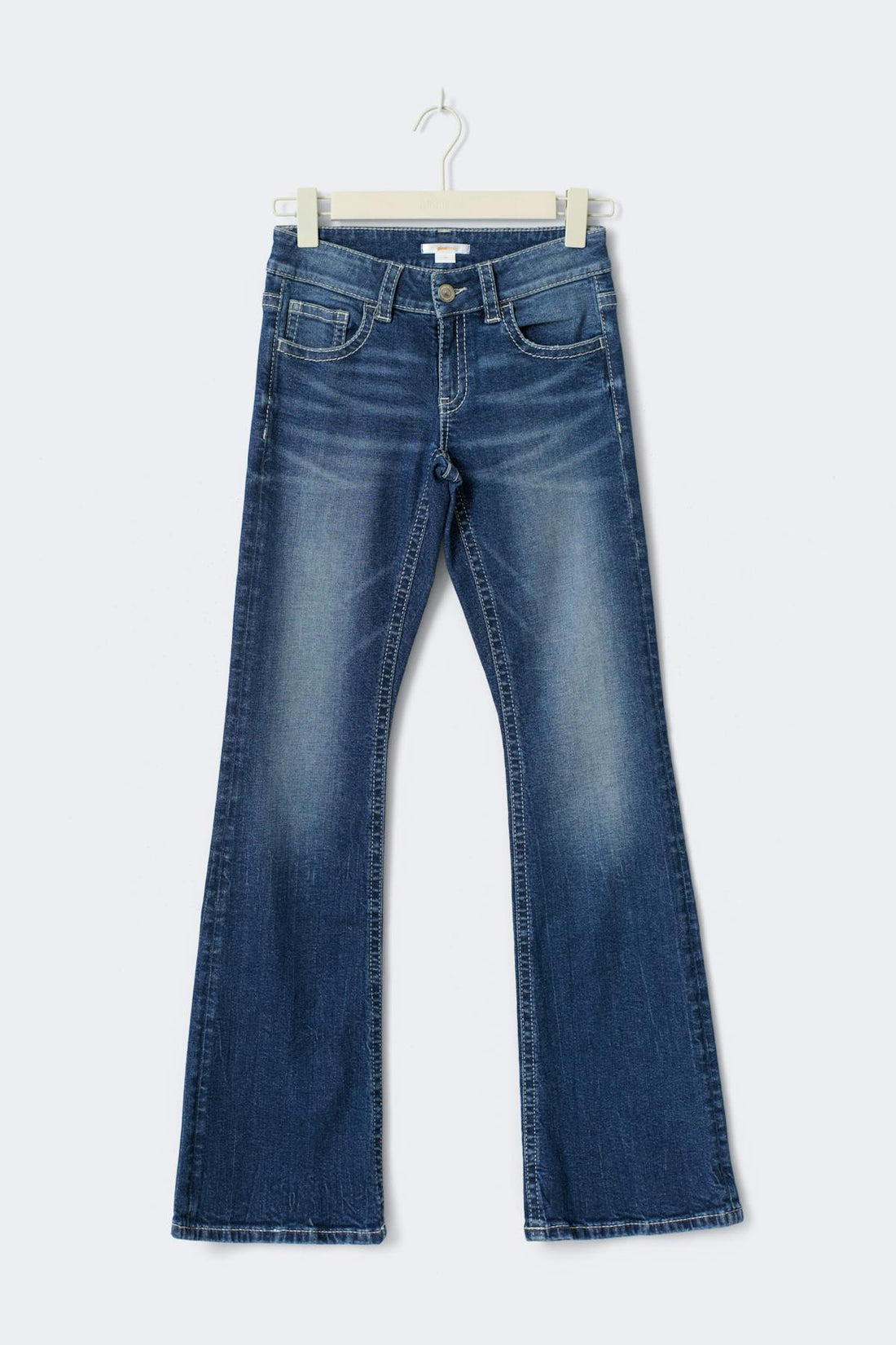 Decorated flare tall jeans - Mid blue