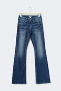Decorated flare tall jeans - Mid blue
