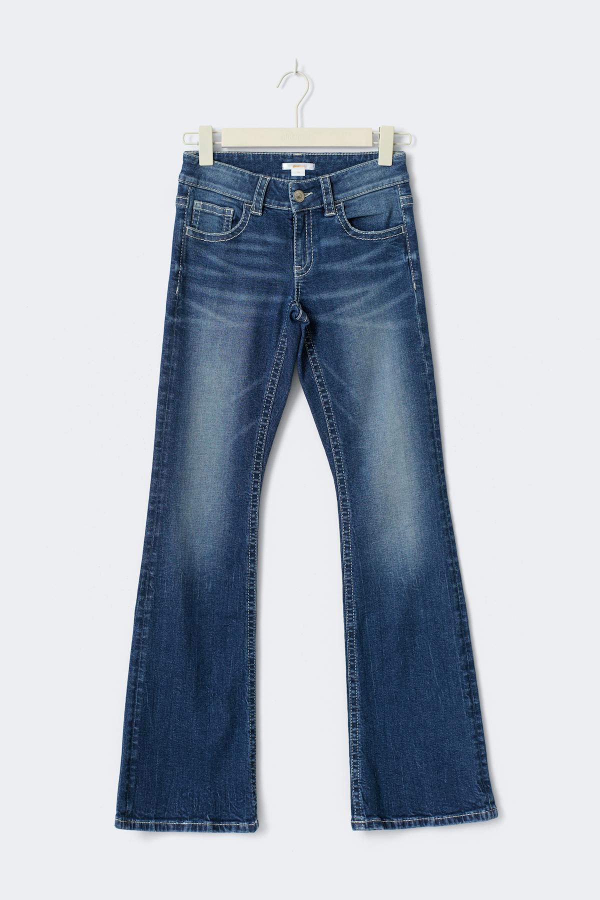 Decorated flare tall jeans - Mid blue