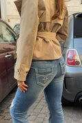 14+ low rise flare jeans tall - Blanc