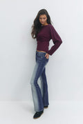 14+ low rise flare jeans tall - Vintage blue