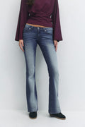 14+ low rise flare jeans tall - Vintage blue
