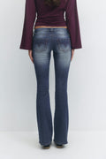 14+ low rise flare jeans tall - Vintage blue