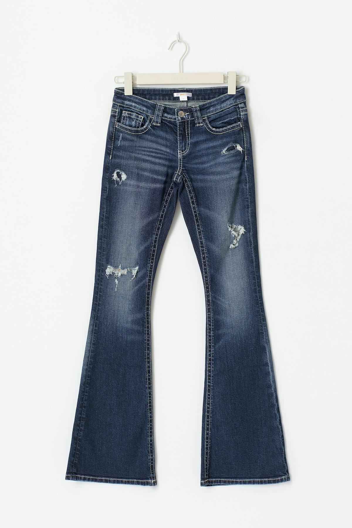 14+ low rise flare jeans tall - Bleu foncé