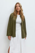 Faux suede shirt - Marron foncé