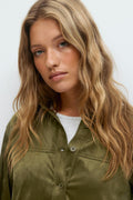 Faux suede shirt - Marron foncé