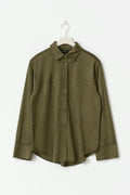 Faux suede shirt - Kaki