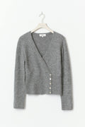 Alpaca blend knitted top - Marron clair