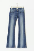 Decorated flare tall jeans - Lt blue destroy