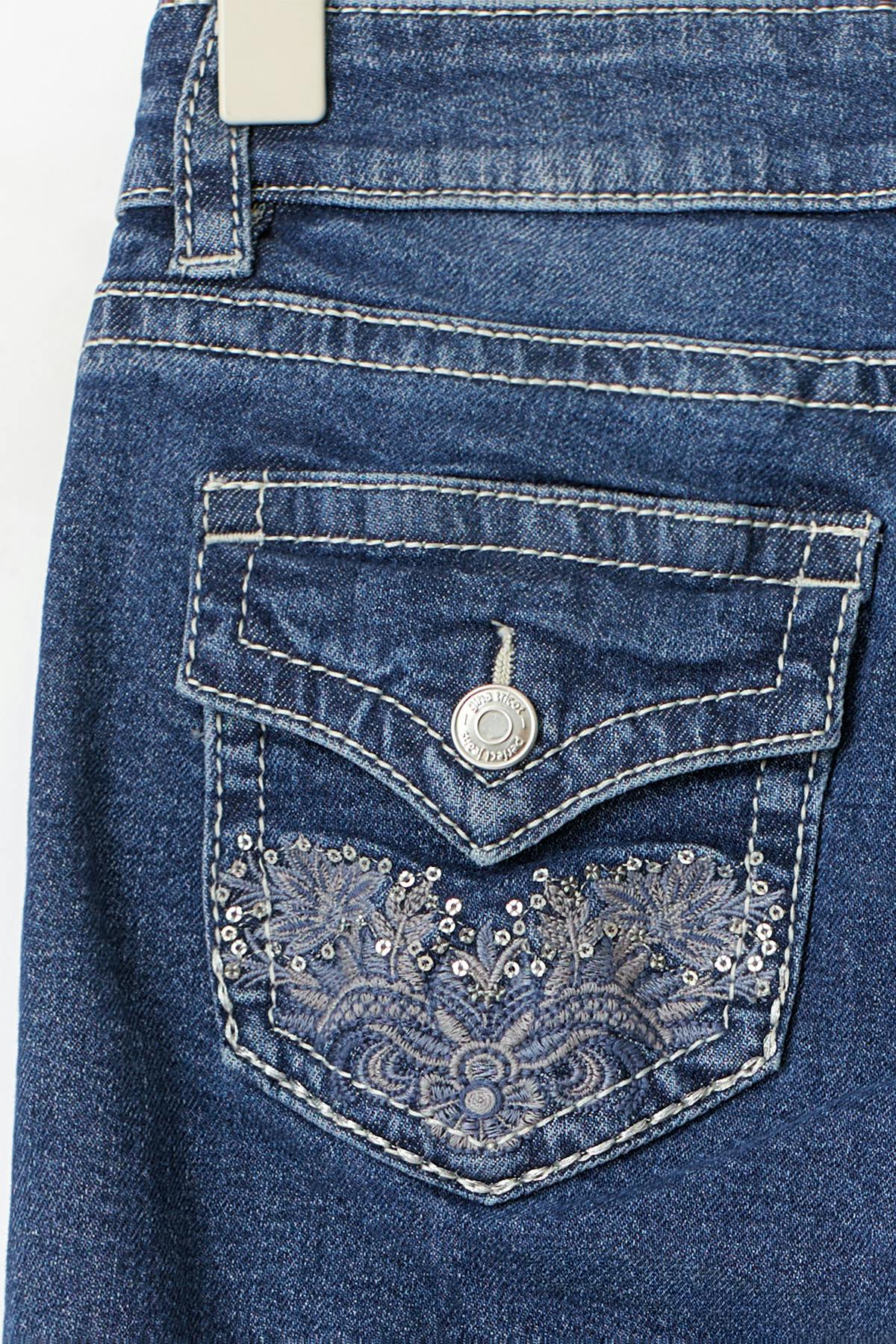 Decorated flare tall jeans - Lt blue destroy