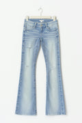 Decorated flare tall jeans - Lt blue destroy