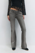 Decorated flare tall jeans - Gris clair