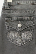 Decorated flare tall jeans - Gris clair