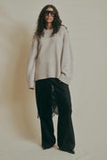 Merino wool knitted sweater - Noir
