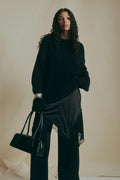 Merino wool knitted sweater - Noir