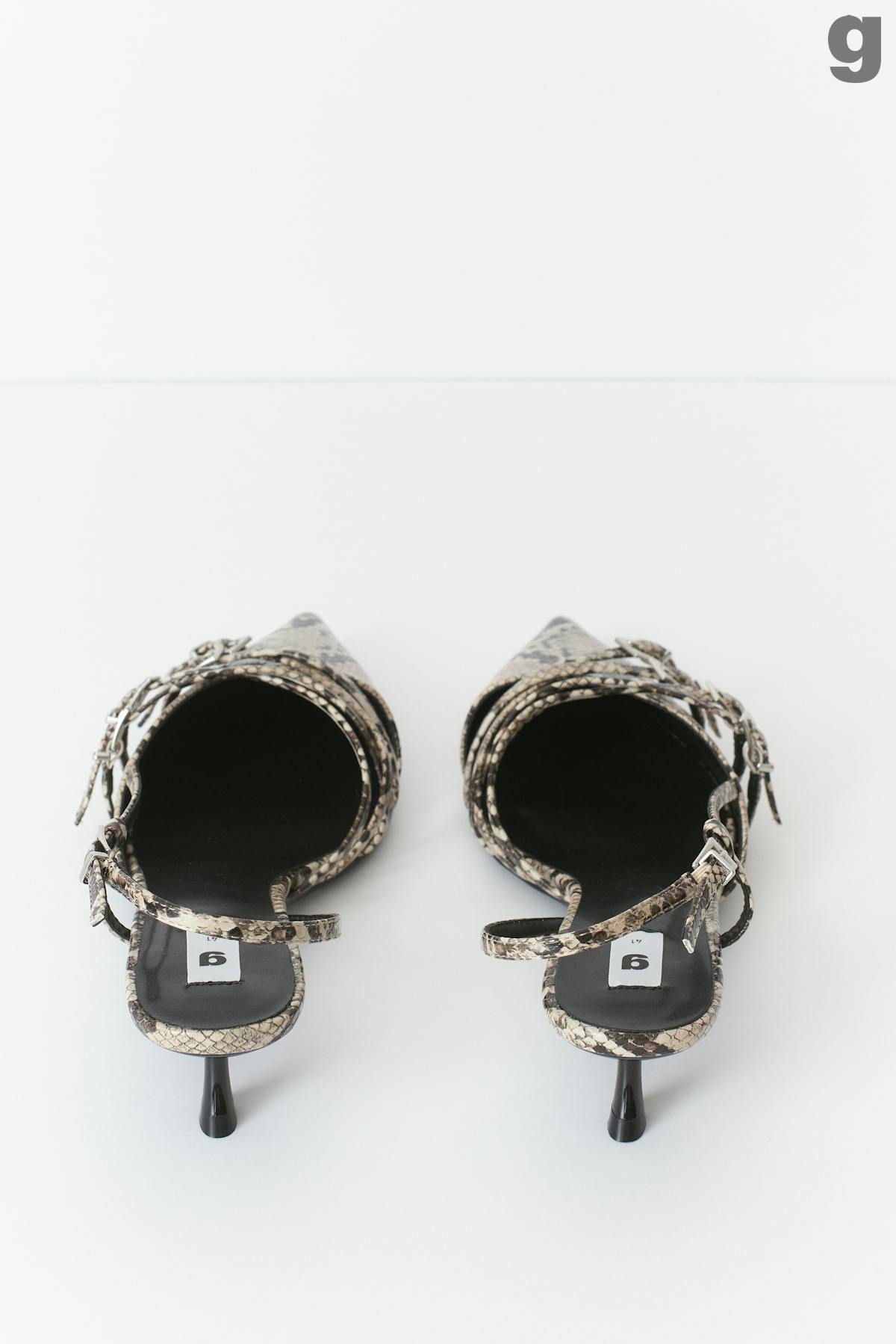 Strappy slingbacks - Snake