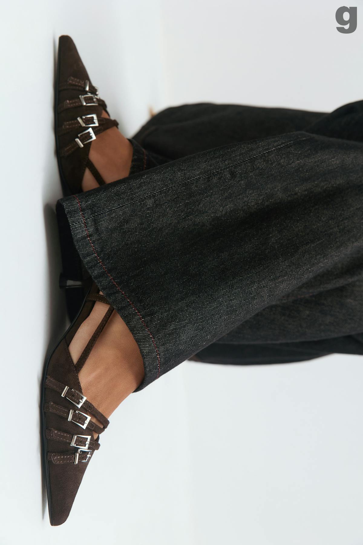 Strappy slingbacks - Noir
