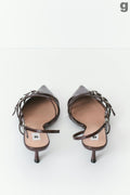 Strappy slingbacks - Marron foncé