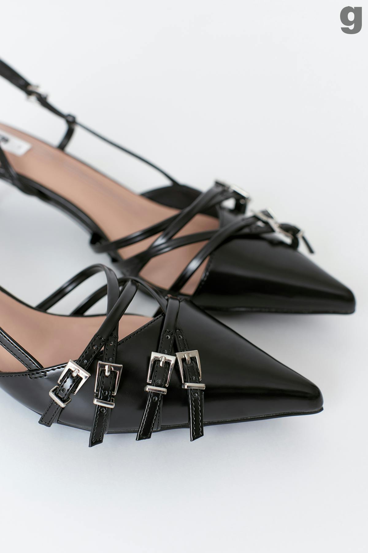 Strappy slingbacks - Marron foncé