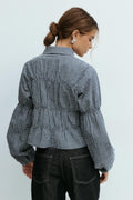 Smock blouse - Navy/white