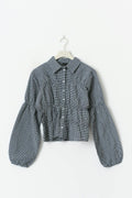Smock blouse - Navy/white