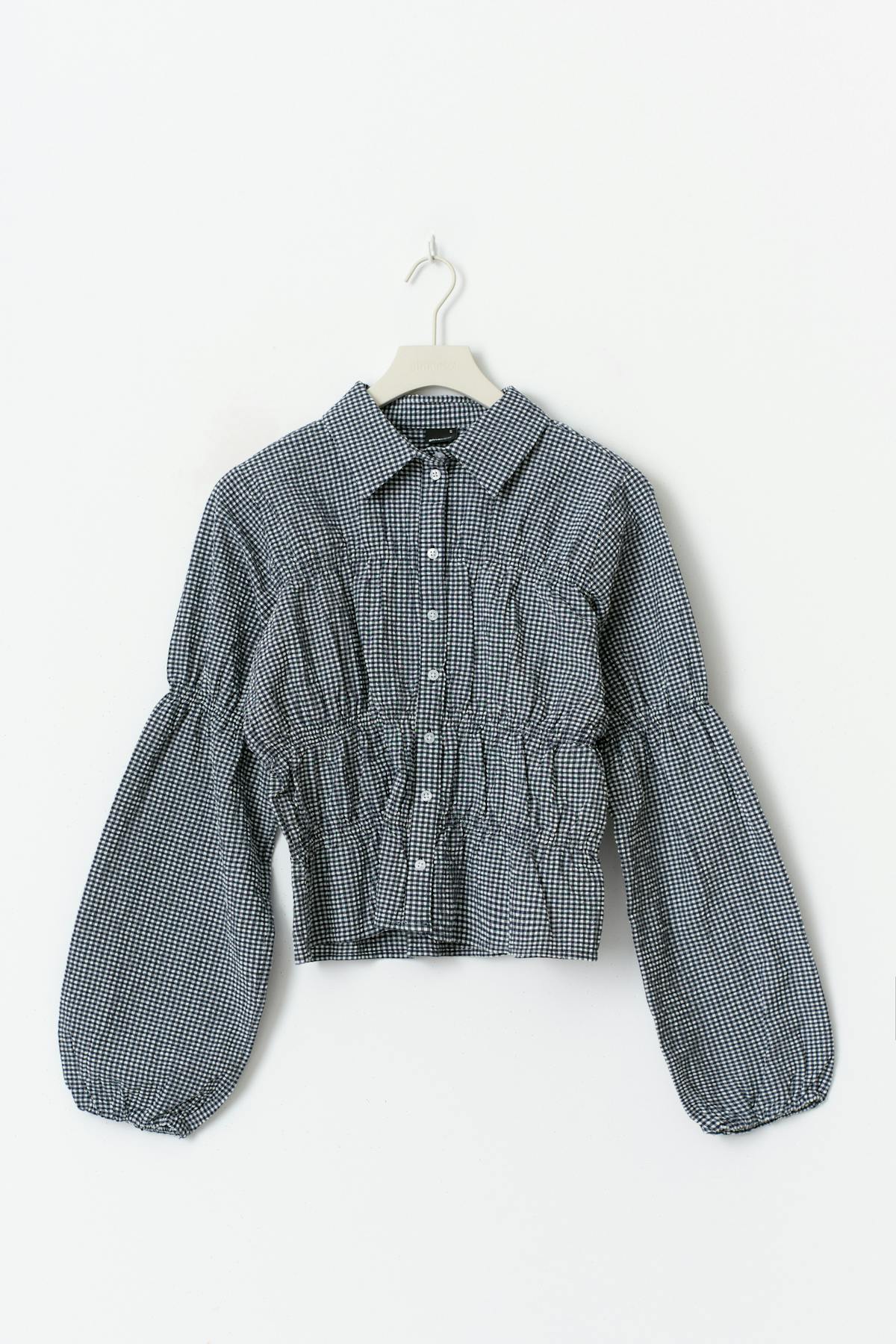 Smock blouse - Navy/white