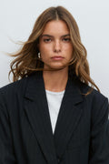 Oversized blazer - Navy pinstripe