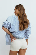Knitted mini shorts - Gardenia