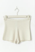 Knitted mini shorts - Gardenia