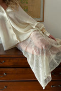 Lace slip dress - Crème