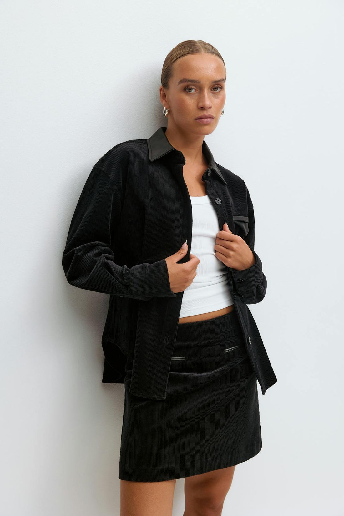 Corduroy shirt - Noir