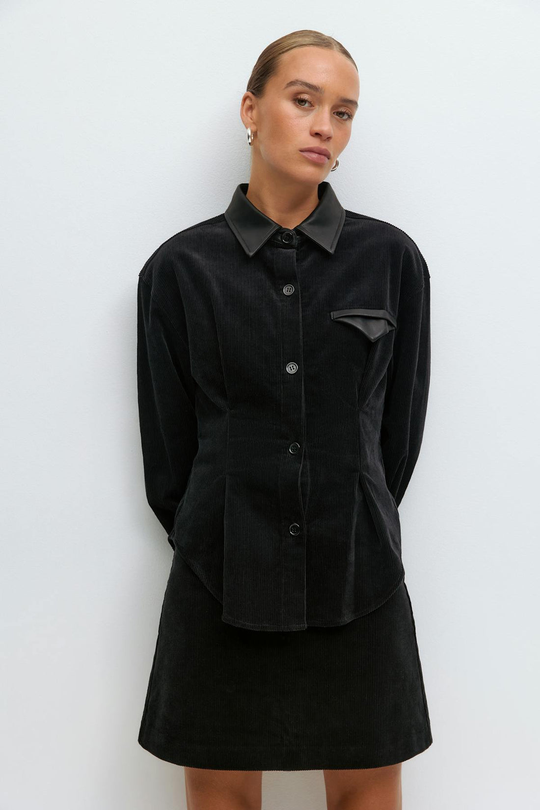 Corduroy shirt - Noir