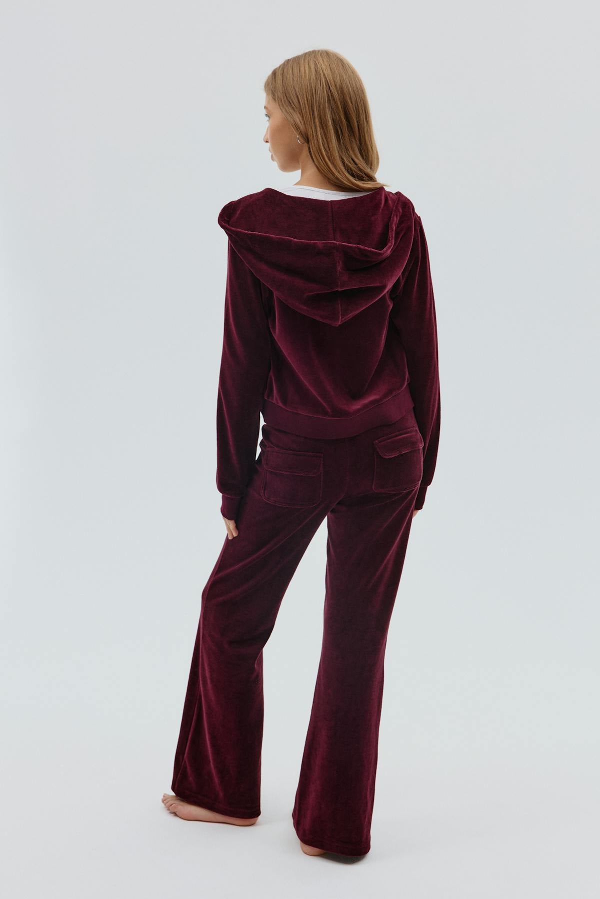 Y velour trousers - Rose clair