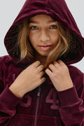 Y velour zip hood - Wine tasting