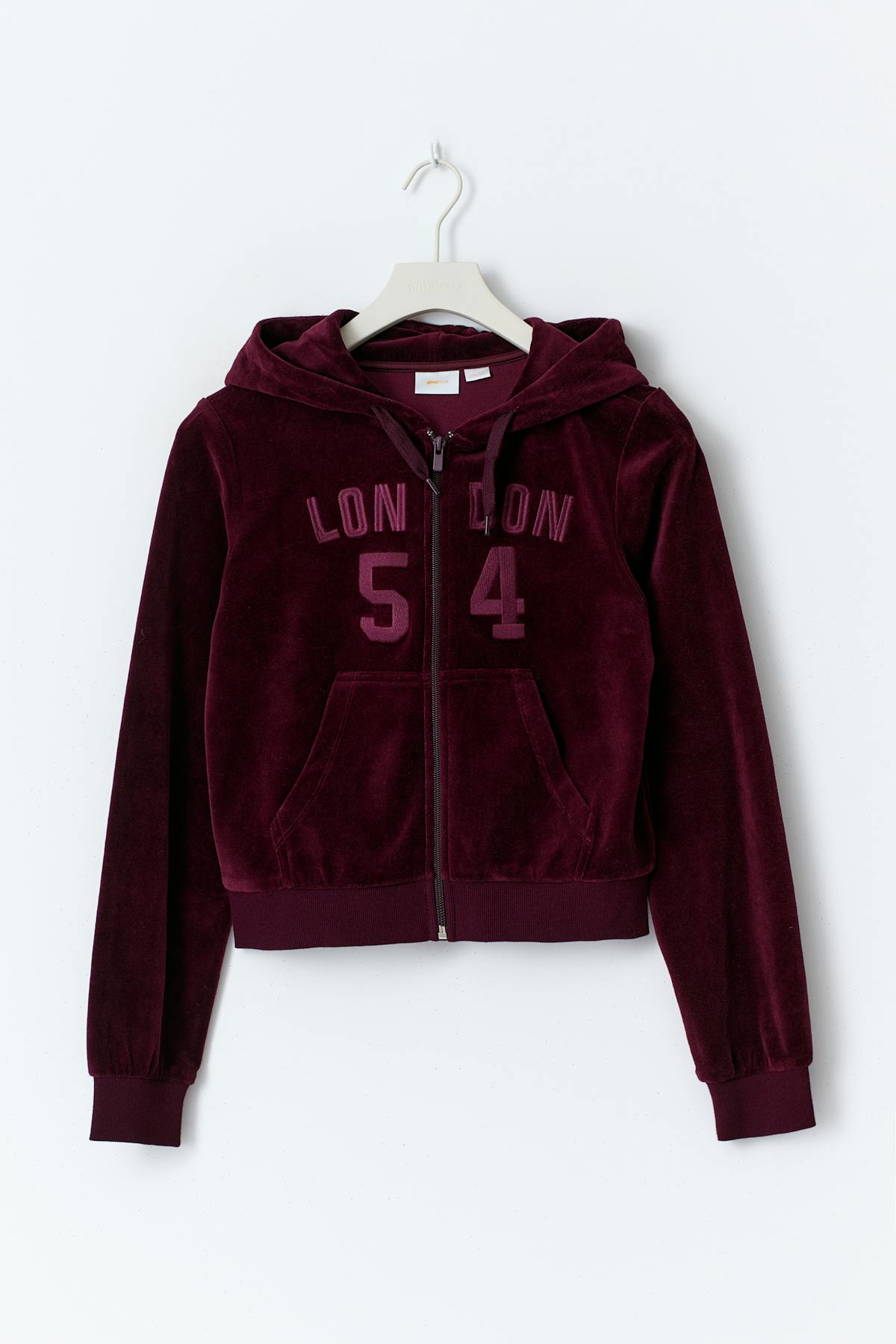 Y velour zip hood - Wine tasting