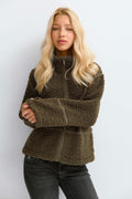 Y pile zip jacket - Vert