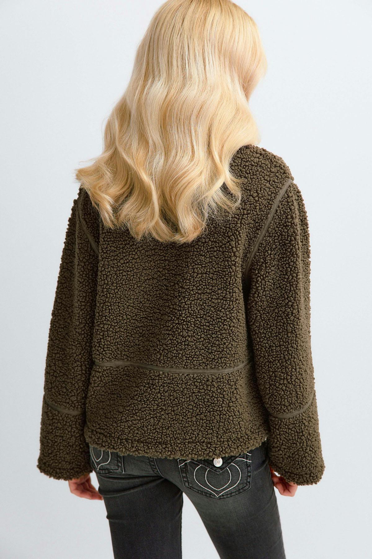 Y pile zip jacket - Vert